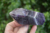Polished Chevron Amethyst Points  x 2 From Zambia - Toprock Gemstones and Minerals 