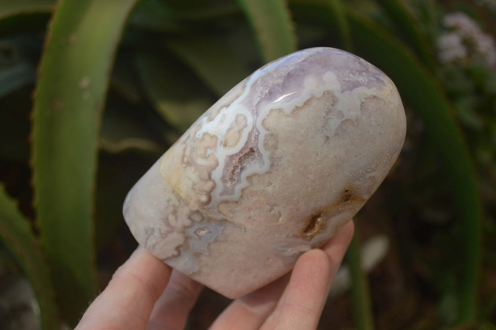 Polished Mixed Agate Standing Free Forms  x 3 From Madagascar - Toprock Gemstones and Minerals 