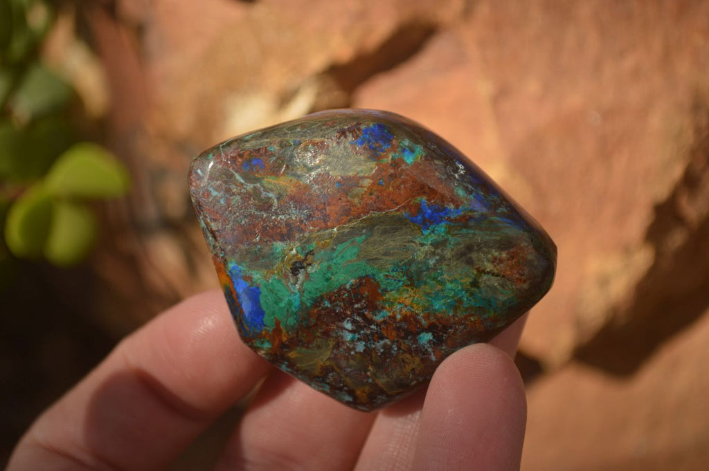 Polished  Blue Shattuckite Free Forms x 6 From Kaokoveld, Namibia - Toprock Gemstones and Minerals 