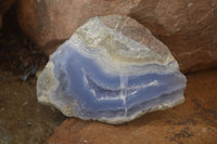 Polished One Side Blue Lace Agate Specimens x 6 From Nsanje, Malawi - Toprock Gemstones and Minerals 