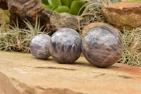 Polished Dream Amethyst Spheres  x 3 From Madagascar - TopRock