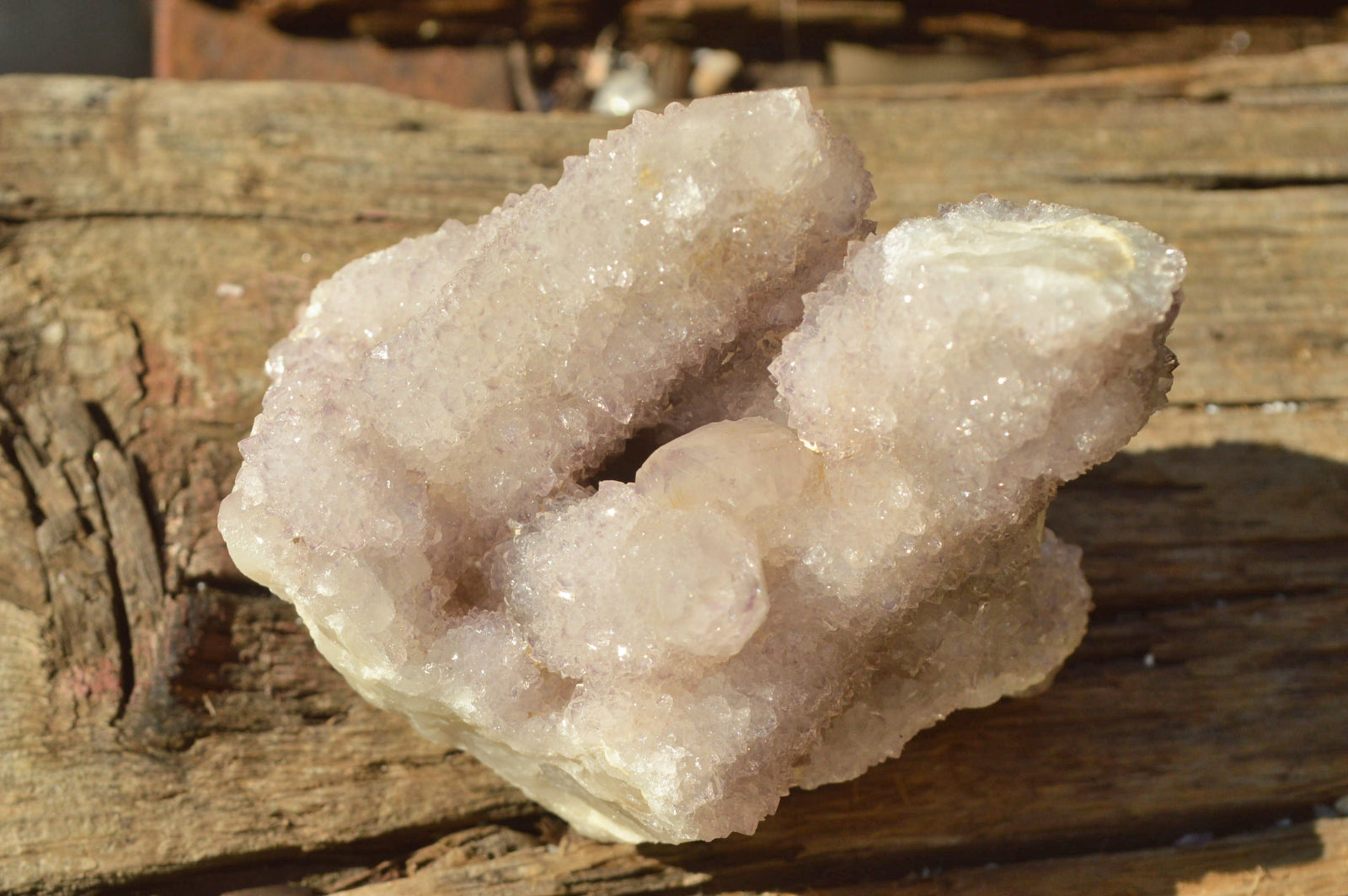 Natural Pale Lilac Spirit Quartz Clusters x 24 From Boekenhouthoek, South Africa - TopRock