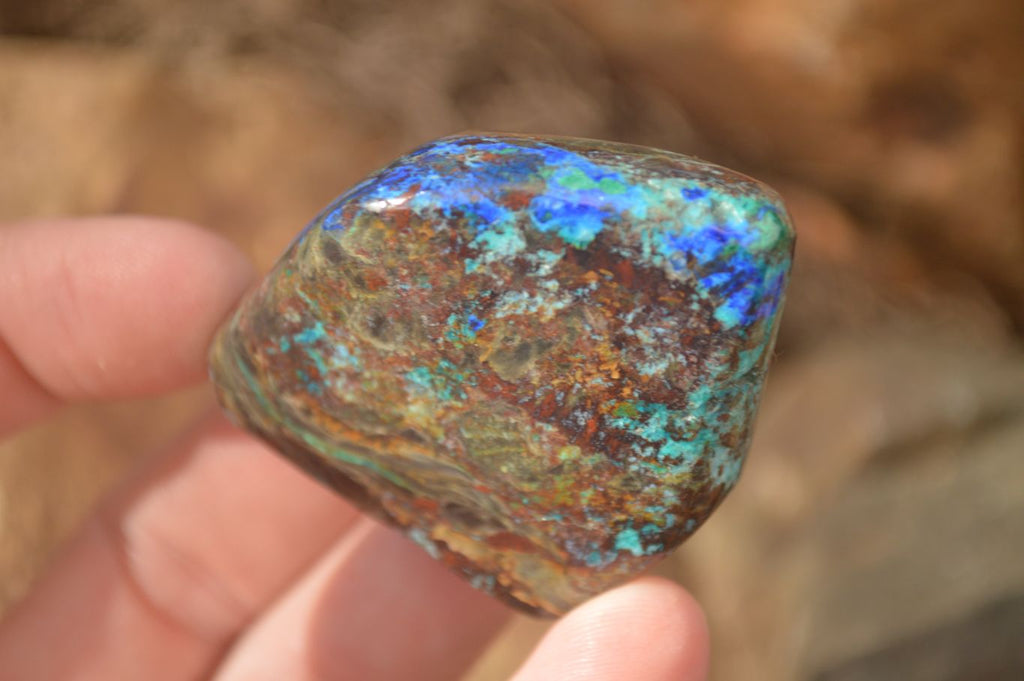 Polished  Blue Shattuckite Free Forms x 6 From Kaokoveld, Namibia - Toprock Gemstones and Minerals 