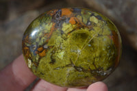 Polished Green Opal Galet / Palm Stones x 12 From Antsirabe, Madagascar - Toprock Gemstones and Minerals 
