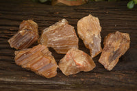 Natural Honey Aragonite Etched & Cobbed Pieces  x 6 From Namibia - Toprock Gemstones and Minerals 