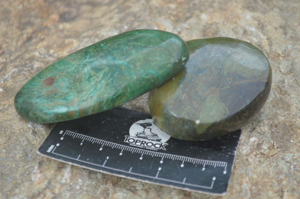 Polished Green Verdite Free Forms x 6 From Zimbabwe - Toprock Gemstones and Minerals 