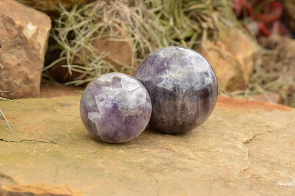 Polished Dream Amethyst Spheres  x 3 From Madagascar - TopRock
