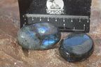 Polished  Flashy Labradorite Palm Stones  x 12 From Tulear, Madagascar - Toprock Gemstones and Minerals 