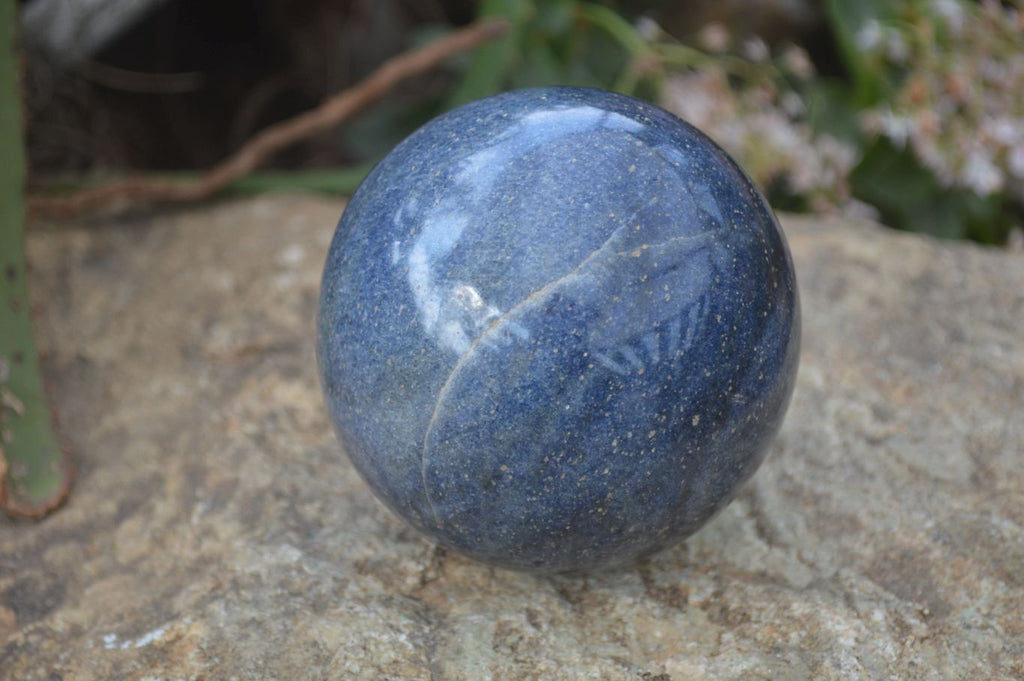 Polished Lazulite & Septaria Spheres  x 2 From Madagascar - Toprock Gemstones and Minerals 
