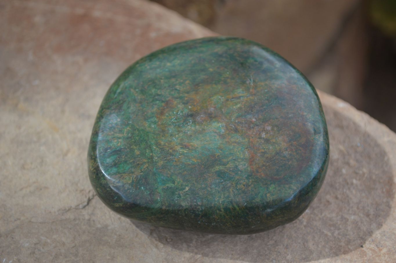 Polished Green Verdite Free Forms x 6 From Zimbabwe - Toprock Gemstones and Minerals 