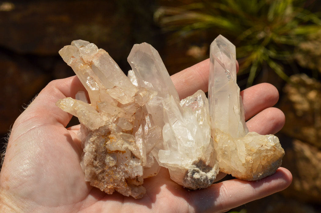 Natural Mixed Quartz Clusters  x 6 From Madagascar - TopRock