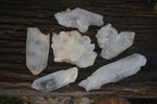 Natural Clear Quartz Crystal Specimens  x 6 From Zambia - Toprock Gemstones and Minerals 