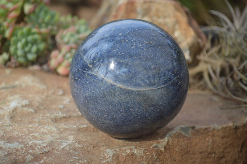 Polished Lazulite & Septaria Spheres  x 2 From Madagascar - Toprock Gemstones and Minerals 
