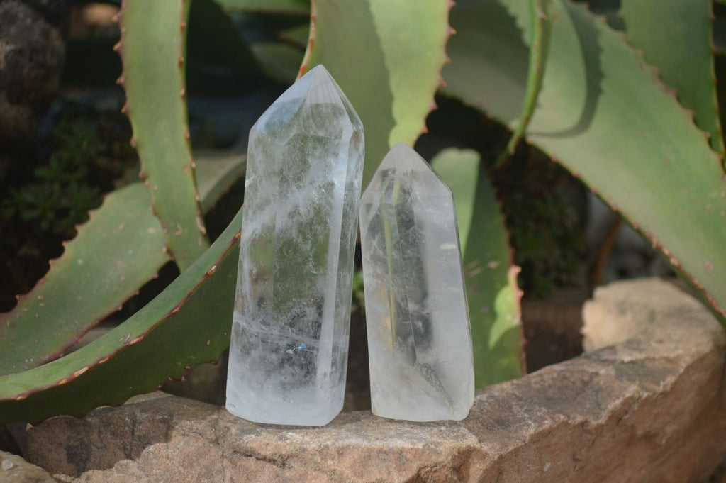 Polished Clear Quartz Crystal Points  x 6 From Madagascar - Toprock Gemstones and Minerals 