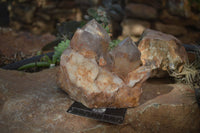 Natural Red Hematoid Phantom Quartz Cluster x 1 From Karoi, Zimbabwe - Toprock Gemstones and Minerals 