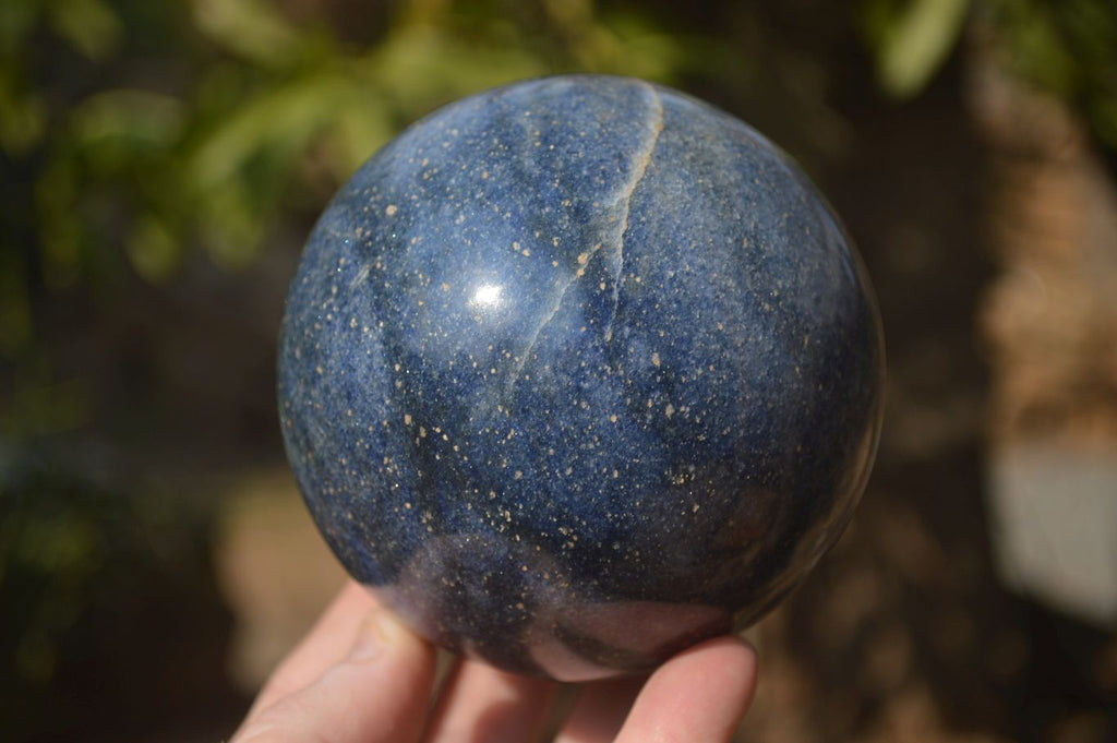 Polished Lazulite & Septaria Spheres  x 2 From Madagascar - Toprock Gemstones and Minerals 