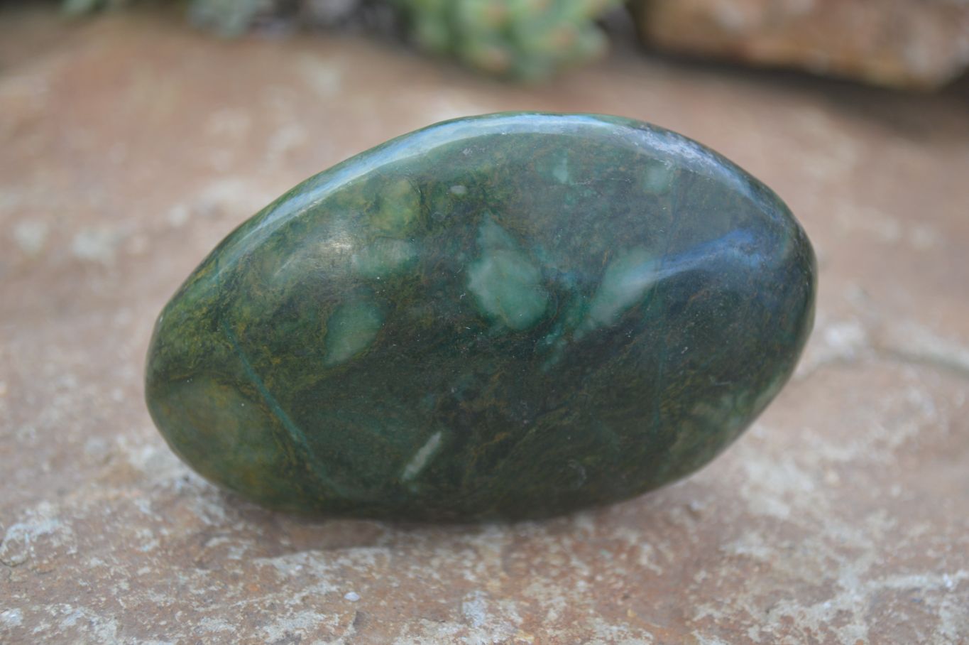 Polished Green Verdite Free Forms x 6 From Zimbabwe - Toprock Gemstones and Minerals 