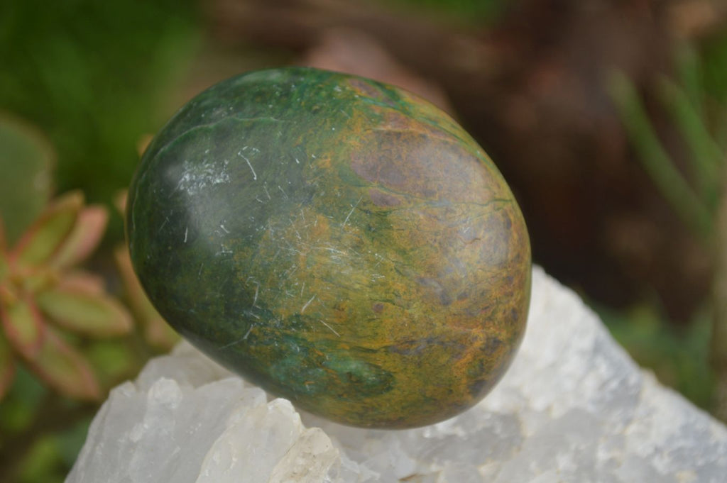 Polished Large Green Verdite Palm Stones  x 6 From Zimbabwe - TopRock