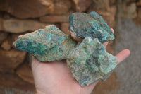 Natural Rough Blue Shattuckite Specimens  x 12 From Namibia - TopRock