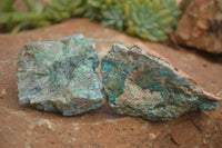 Natural Rough Blue Shattuckite Specimens  x 12 From Namibia - TopRock