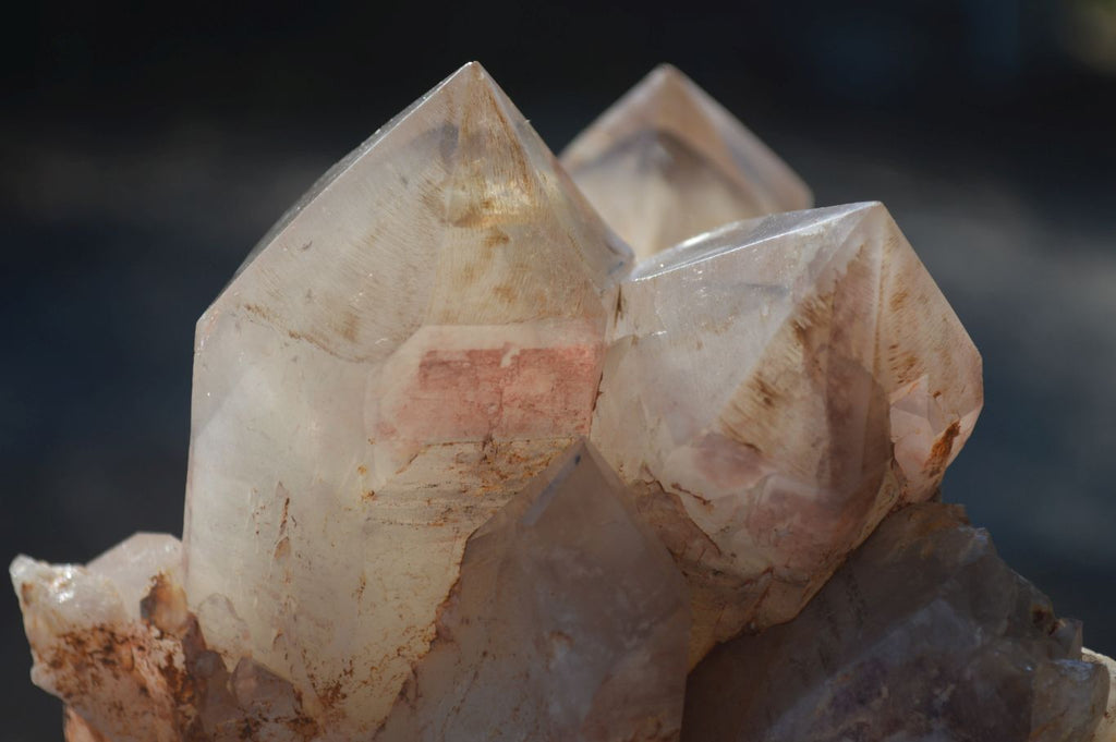 Natural Red Hematoid Phantom Quartz Cluster x 1 From Karoi, Zimbabwe - Toprock Gemstones and Minerals 