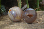 Polished Agate Spheres x 2 From Madagascar - Toprock Gemstones and Minerals 
