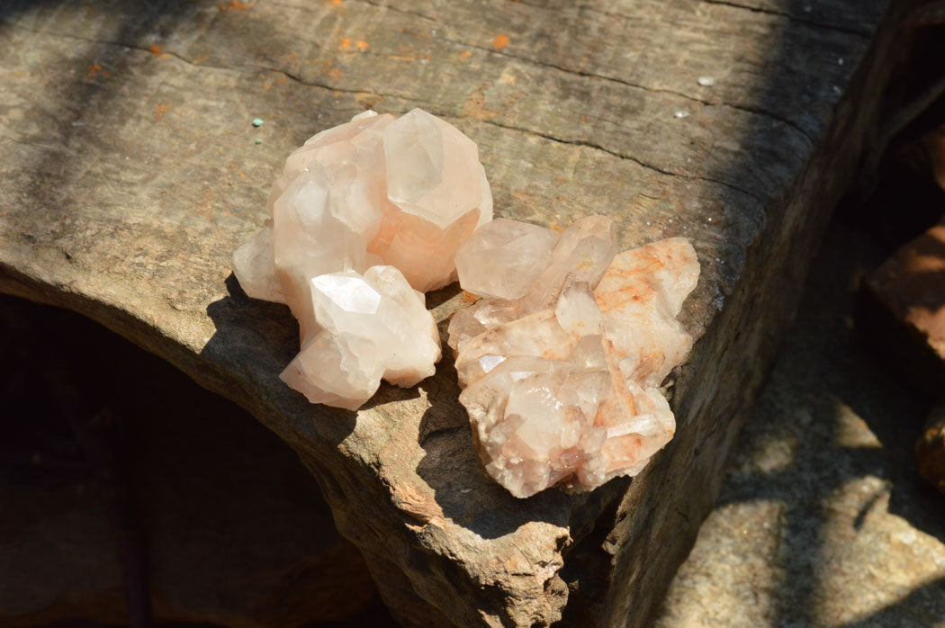 Natural Mixed Quartz Clusters  x 6 From Madagascar - TopRock