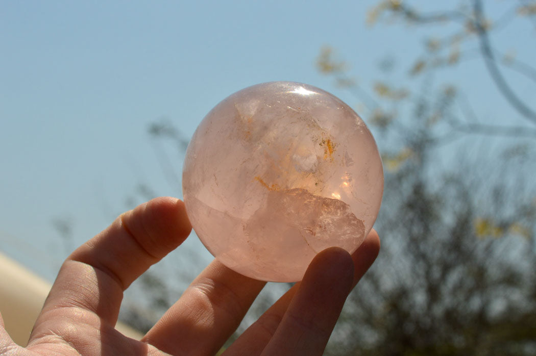 Polished Gemmy Pink Rose Quartz Spheres With Asterisms  x 6 From Madagascar - TopRock