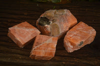 Natural New Sunset Orange Calcite Specimens  x 4 From Spitzkop, Namibia - Toprock Gemstones and Minerals 