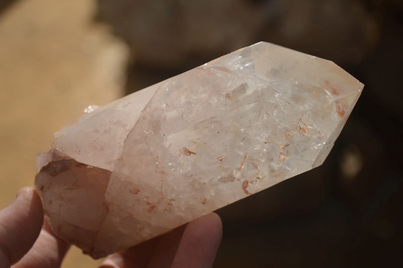 Natural Clear Rainbow Veil Quartz Crystals x 3 From Mpika, Zambia - Toprock Gemstones and Minerals 