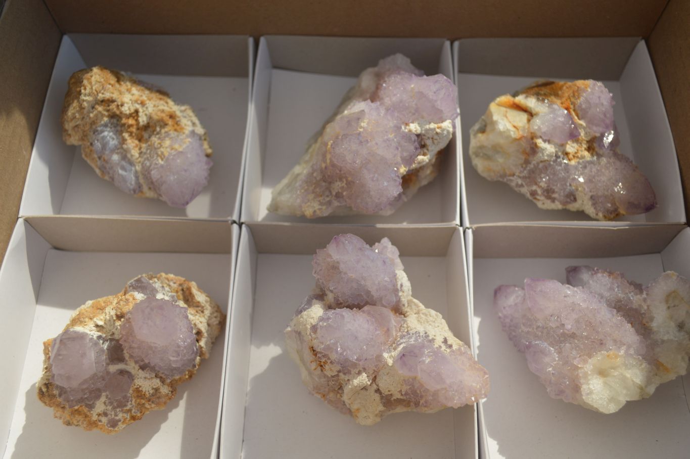Natural Spirit Amethyst Quartz Clusters x 6 From Boekenhouthoek, South Africa - Toprock Gemstones and Minerals 