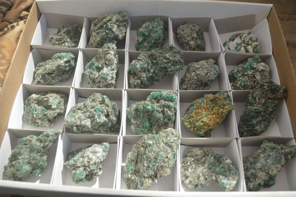 Natural Rare Emerald Mica In Matrix Cobbed Specimens x 20 From Mutoko, Zimbabwe - Toprock Gemstones and Minerals 