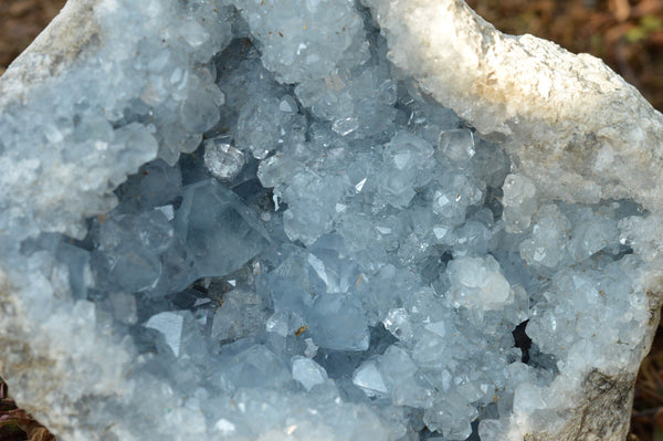 Natural Pale Blue Celestite Geode Specimen With Gemmy Sugar Crystals  x 1 From Sakoany, Madagascar - TopRock