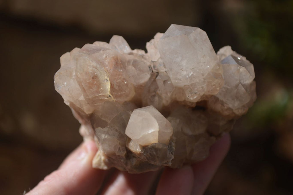 Natural Cascading Smokey Quartz Clusters x 3 From Luena, Congo - Toprock Gemstones and Minerals 