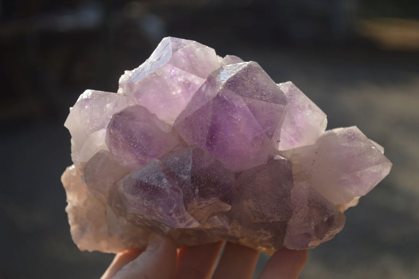 Natural Jacaranda Amethyst Clusters x 2 From Mumbwe, Zambia - Toprock Gemstones and Minerals 