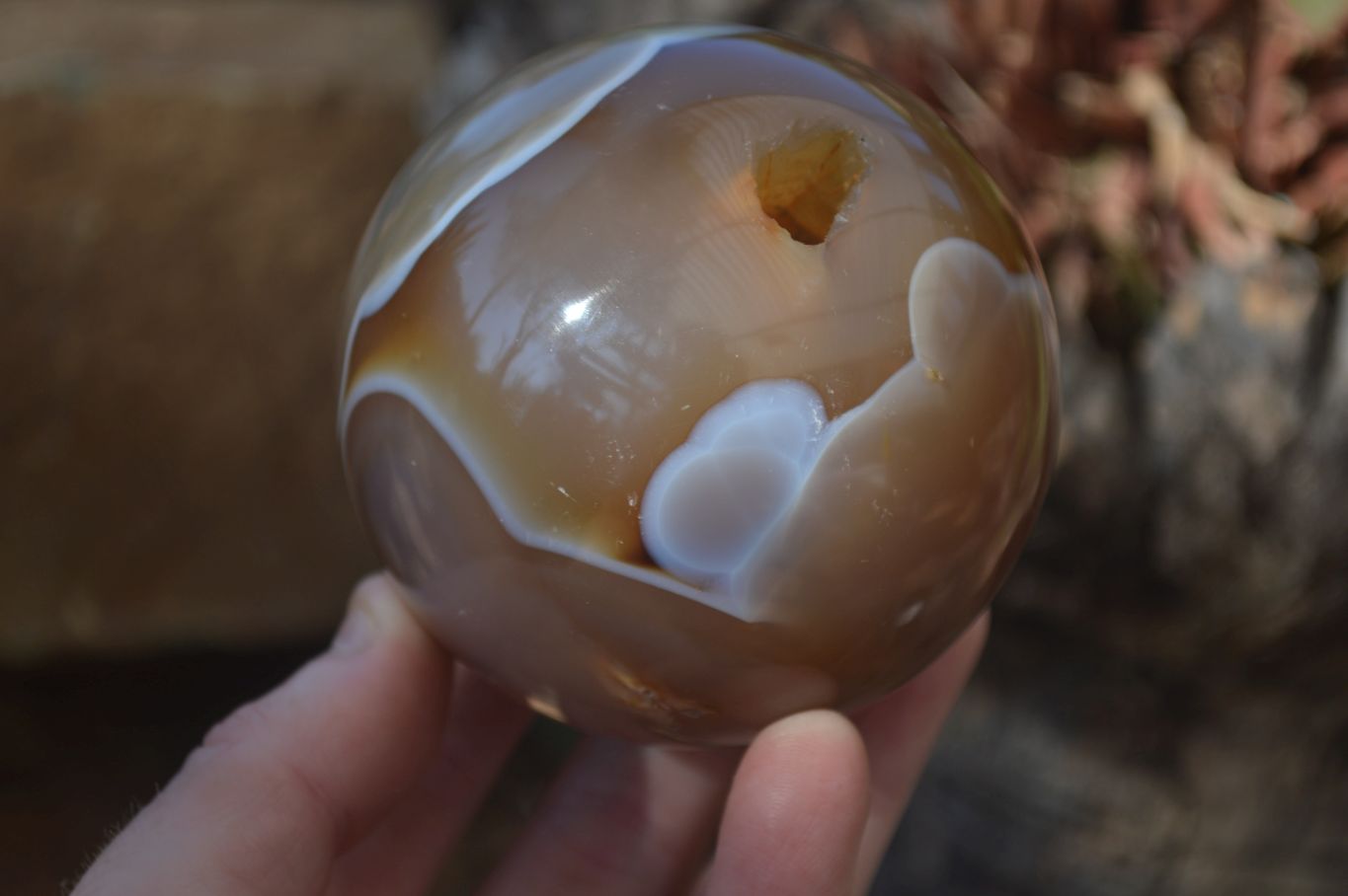 Polished Agate Spheres x 2 From Madagascar - Toprock Gemstones and Minerals 