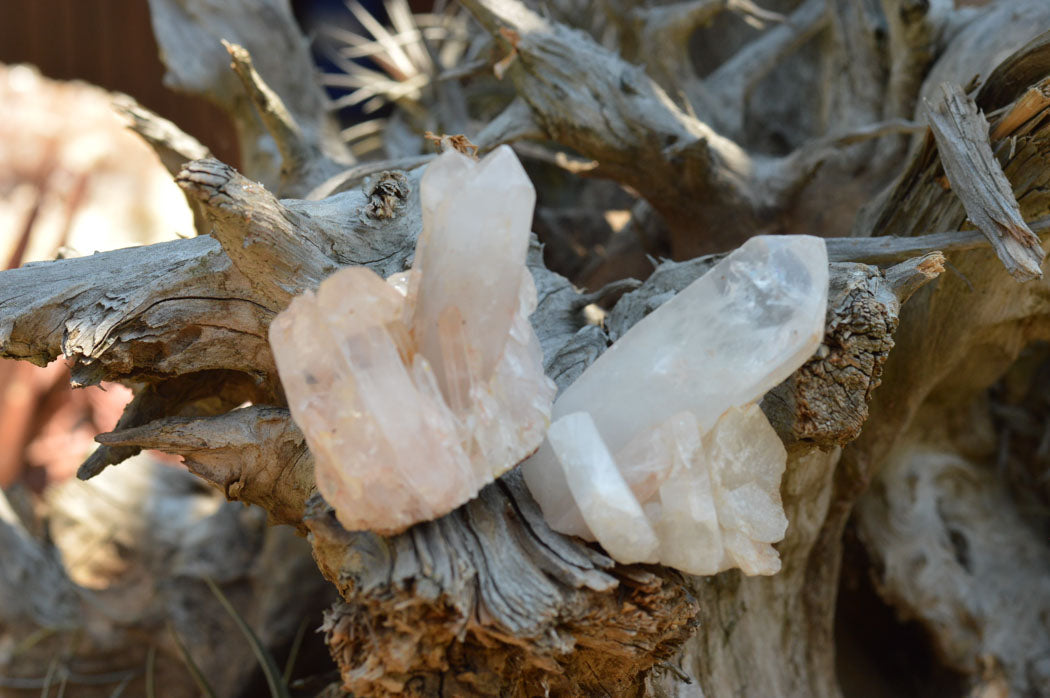 Natural Mixed Quartz Clusters  x 6 From Madagascar - TopRock