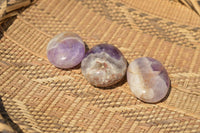Polished Amethyst Palm Stones With Smokey Patterns  x 12 From Madagascar - TopRock