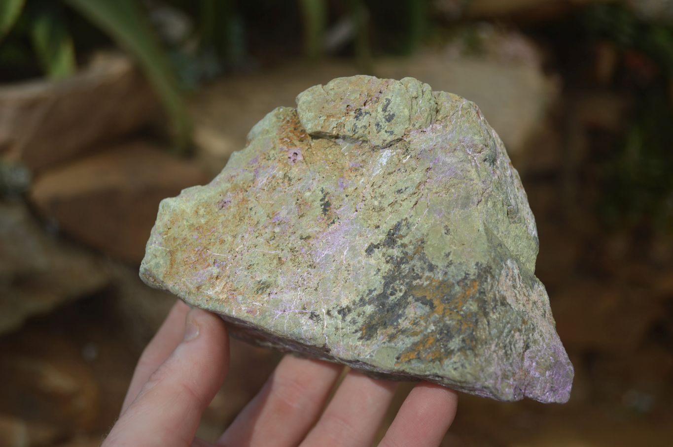 Natural Rough Stichtite & Serpentine Specimens x 4 From Barberton, South Africa - Toprock Gemstones and Minerals 