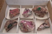 Natural Pink Salrose Cobaltion Dolomite Specimens x 6 From Kakanda, Congo - Toprock Gemstones and Minerals 