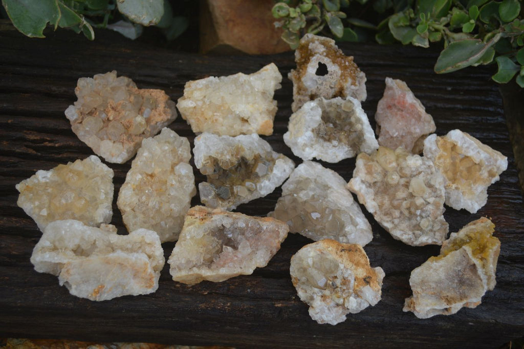 Natural Golden Limonite / Lemonite Quartz Clusters  x 24 From Zambia - Toprock Gemstones and Minerals 