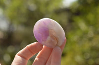 Polished Amethyst Palm Stones With Smokey Patterns  x 12 From Madagascar - TopRock