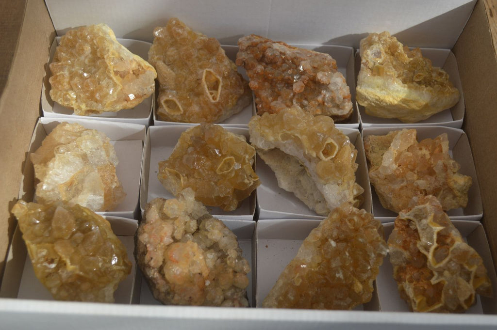 Natural Limonite Quartz Clusters x 12 From Solwezi, Zambia - Toprock Gemstones and Minerals 