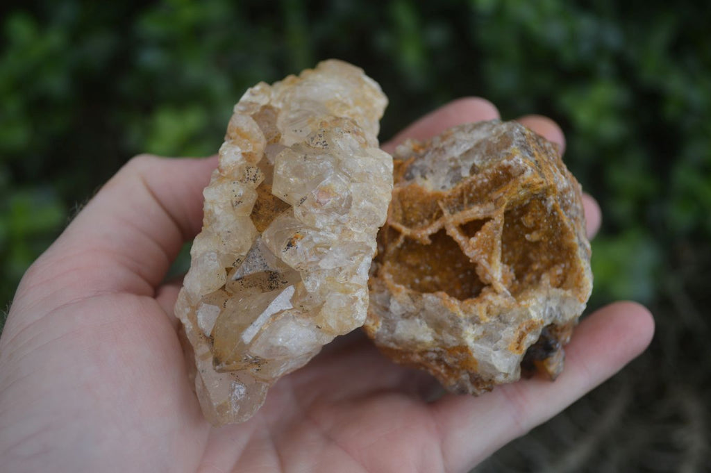 Natural Golden Limonite / Lemonite Quartz Clusters  x 24 From Zambia - Toprock Gemstones and Minerals 