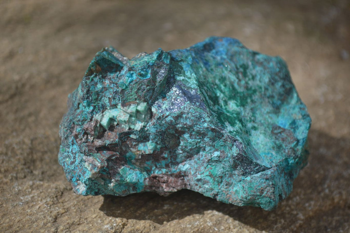 Natural Rough Shattuckite Cobbed Specimens x 6 From Kaokoveld, Namibia - Toprock Gemstones and Minerals 