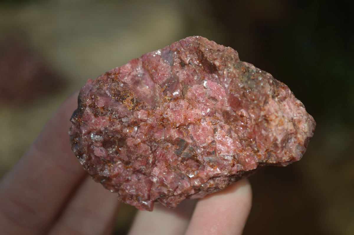 Natural Rough Red Rhodonite Specimens x 6 From Zimbabwe - Toprock Gemstones and Minerals 