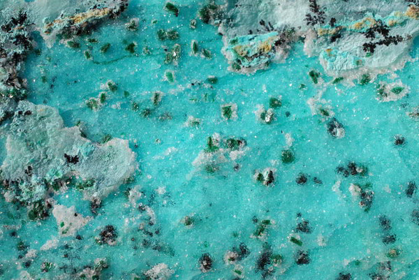 Natural  Drusy Chrysocolla Dolomite With Malachite & Dendritic Heterogonite x 2 From Likasi, Congo - TopRock