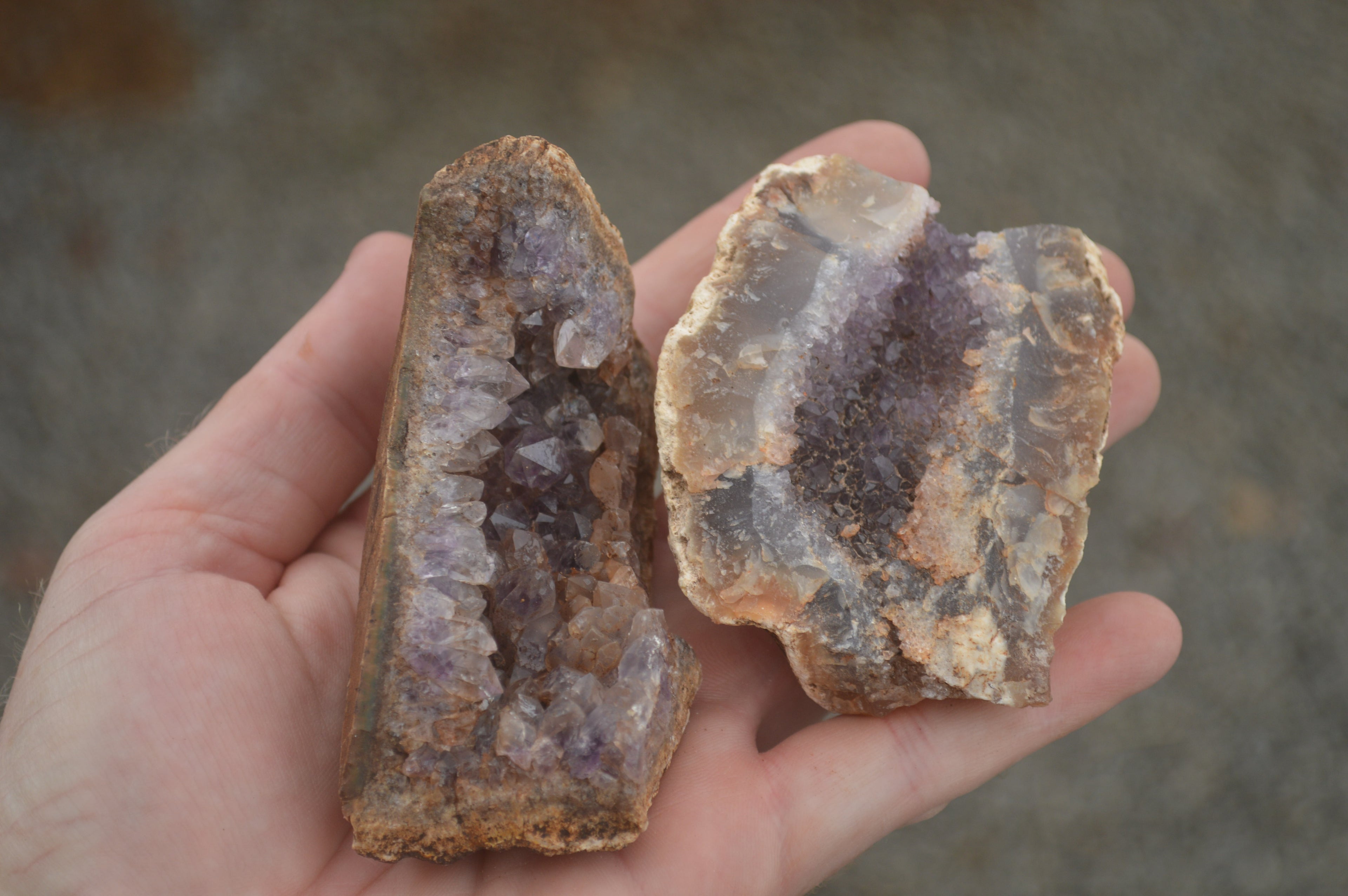 Natural Amethyst & Crystal Centred Geodes  x 12 From Zululand, South Africa - TopRock