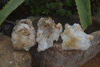 Natural Golden Limonite / Lemonite Quartz Clusters  x 24 From Zambia - Toprock Gemstones and Minerals 