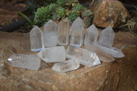 Polished Clear Quartz Crystal Points x 12 From Madagascar - Toprock Gemstones and Minerals 